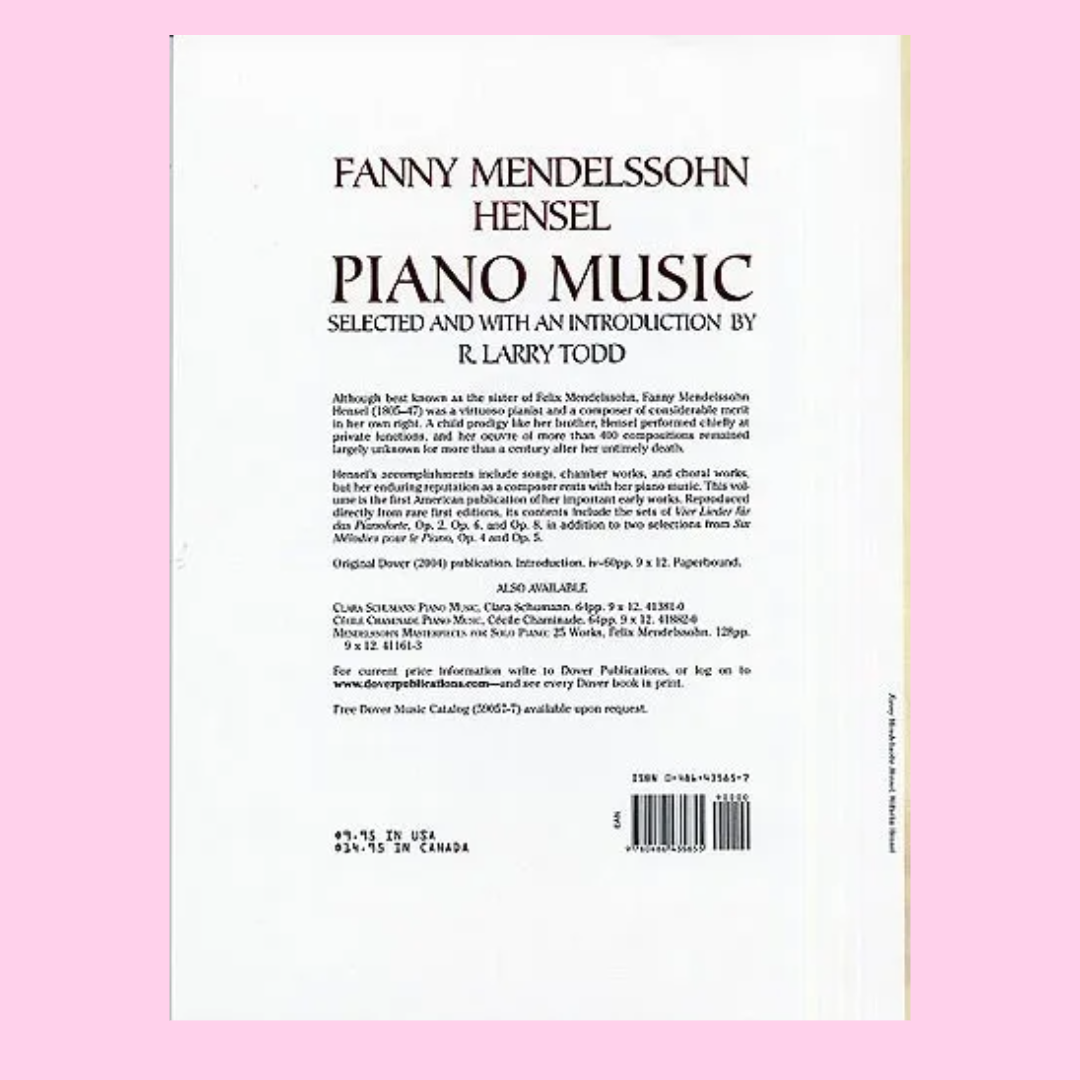 Fanny Mendelssohn Hensel Piano Music