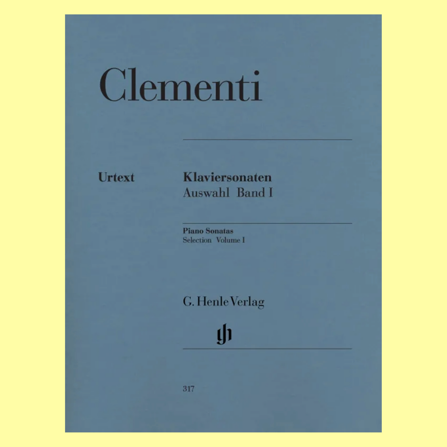 Clementi - Selected Sonatas Volume 1 Piano Book (Urtext Edition)