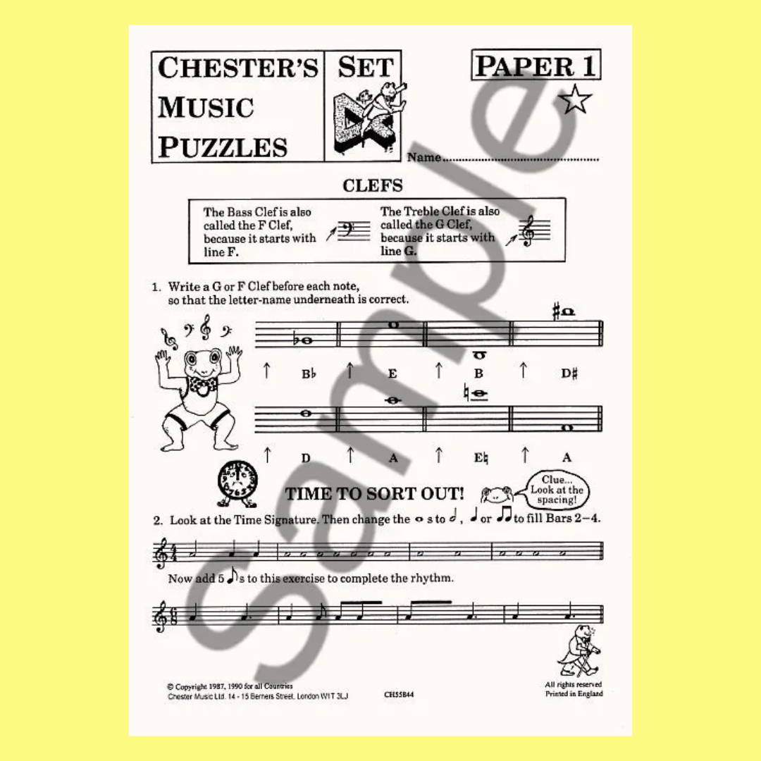 Chesters Music Puzzles - Set 4 Book