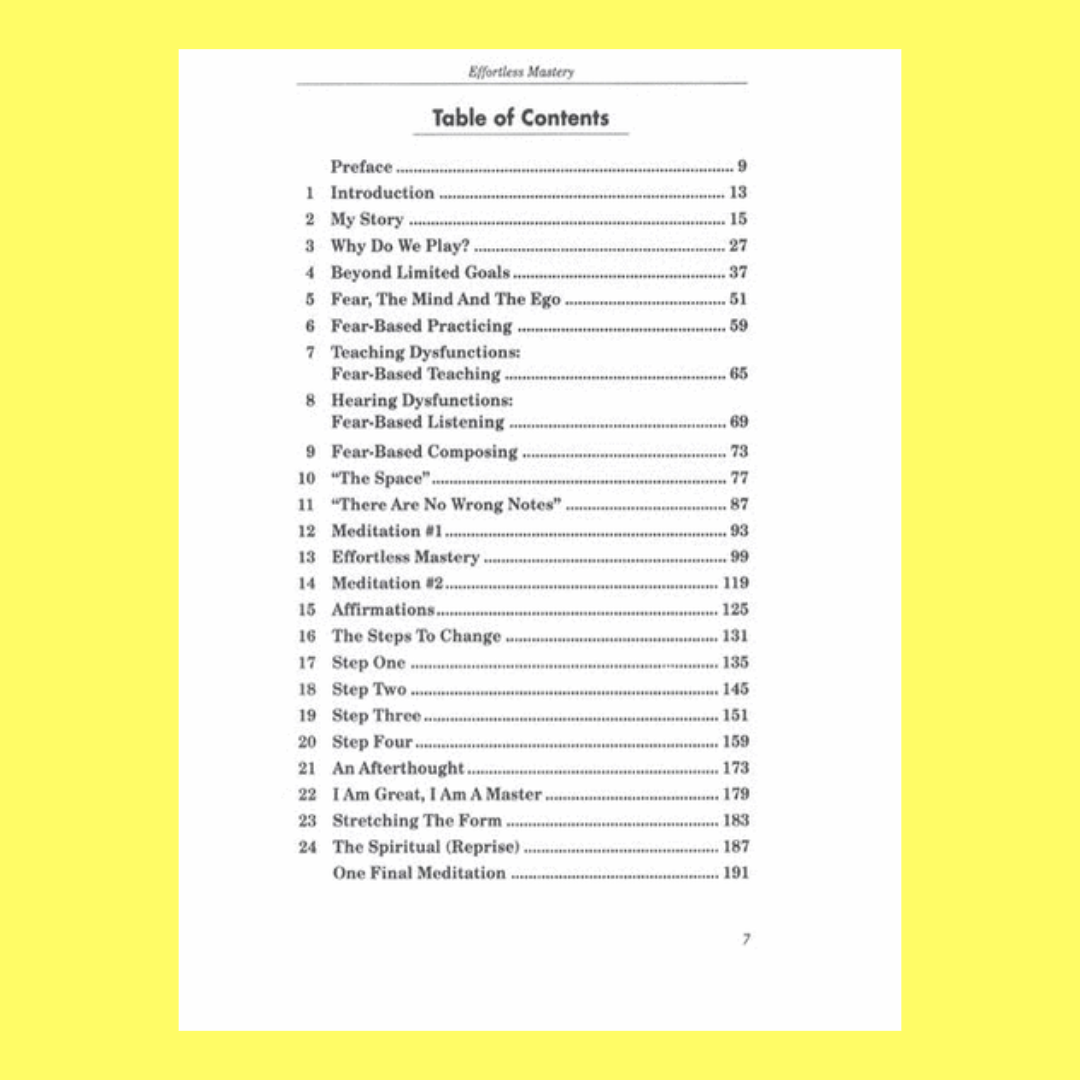Effortless Mastery Book and Online Audio