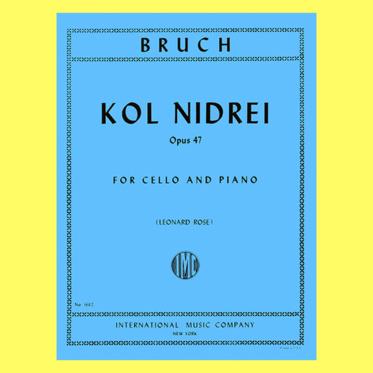 Max Bruch - Kol Nidrei Op 47 For Cello with Piano Accompaniment