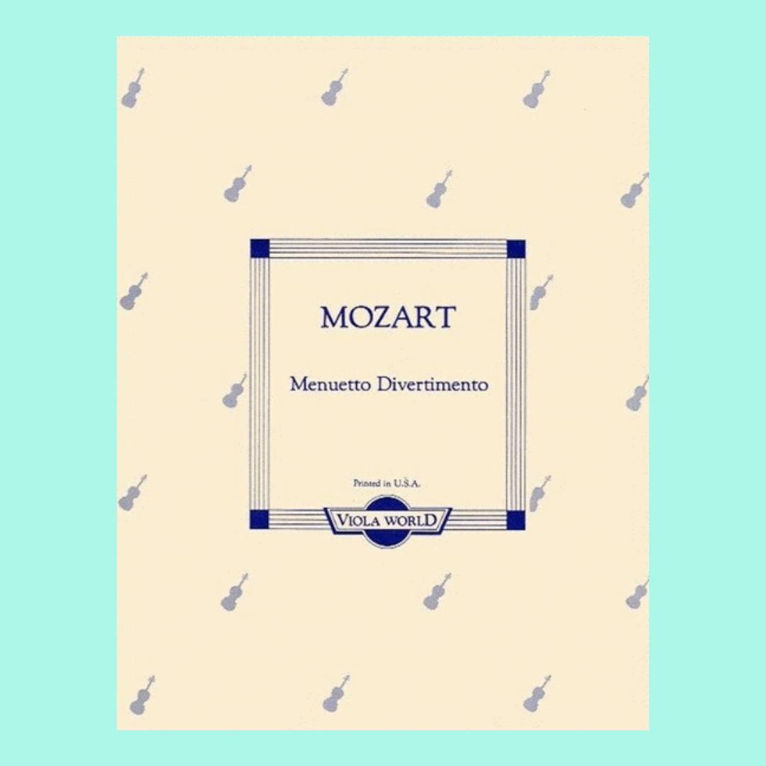 Mozart - Menuetto Divertimento for Viola with Piano Accompaniment