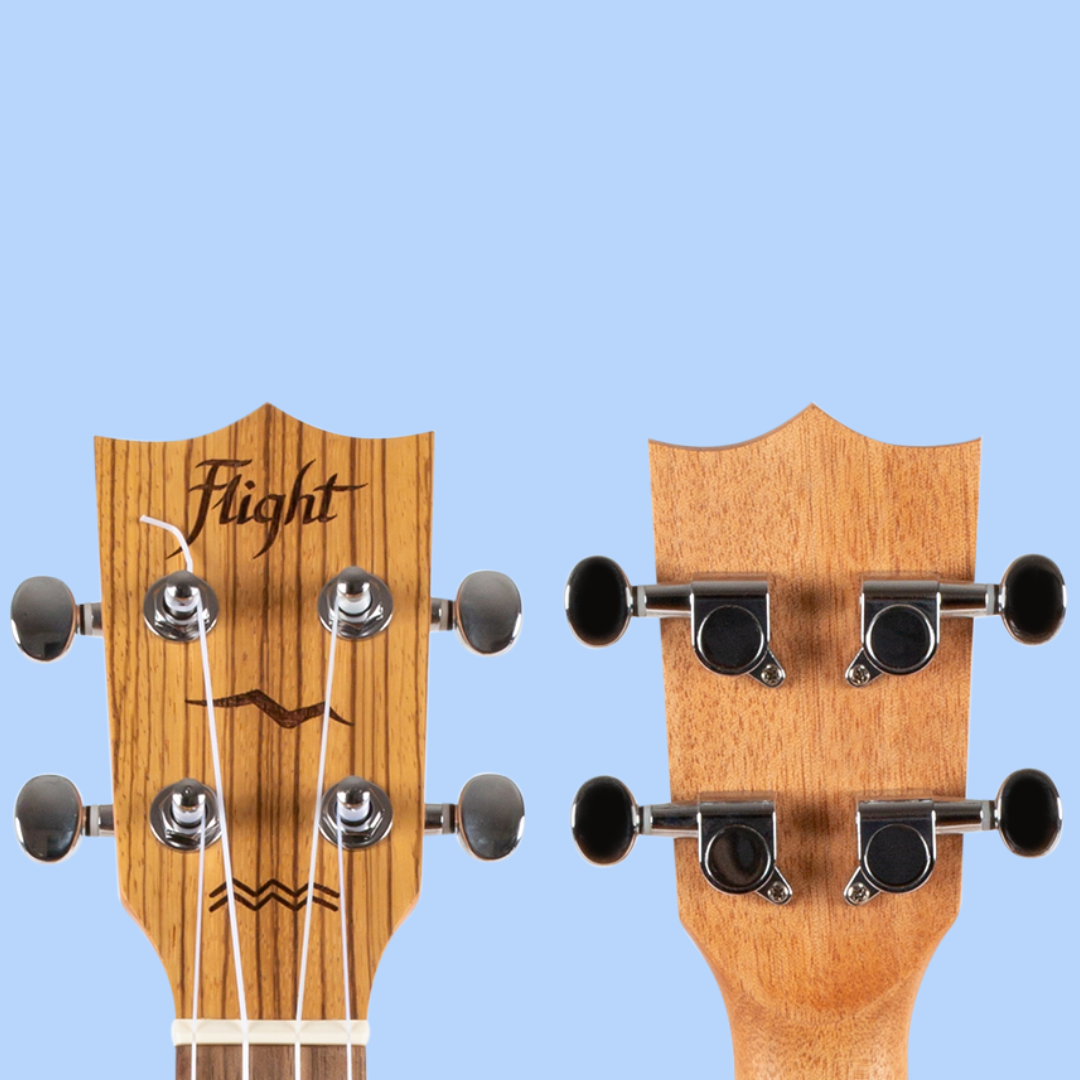 Flight DUC525CEQ Spruce Zebrawood Electro Acoustic Concert Ukulele with Padded Gig Bag