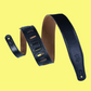 Levy's Black Garment Leather Guitar Strap 2 1/2" Wide