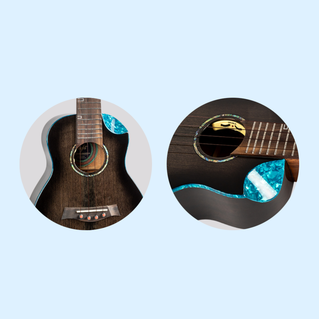 Flight Nighthawk EQ-A Concert Ukulele with Deluxe Padded Gig Bag