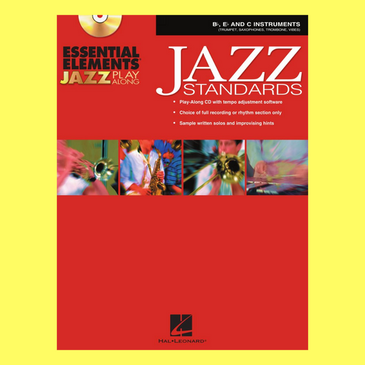 Essential Elements - Jazz Standards Play Along Book - B-flat, E-flat and C Instruments