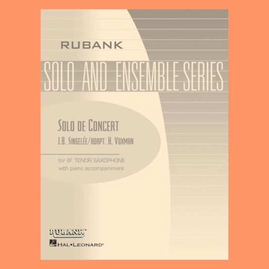 Rubank - Solo De Concert Op 83 Tenor Saxophone with Piano Book (Grade 4)