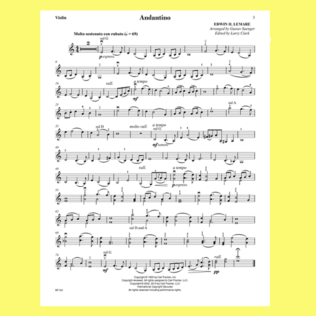 Festival Classics For Violin Book/CD-Rom