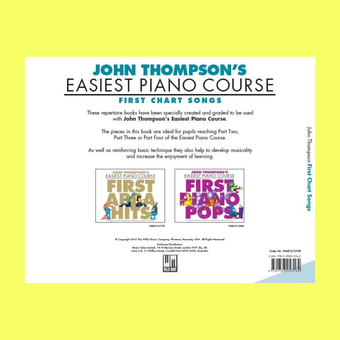 John Thompson's Easiest Piano Course - First Chart Songs Book