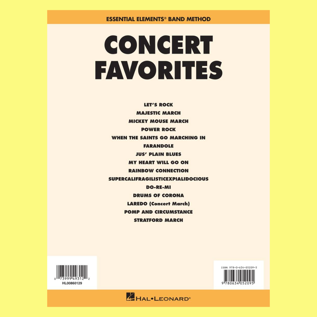 Essential Elements Concert Favorites - Volume 1 French Horn Book