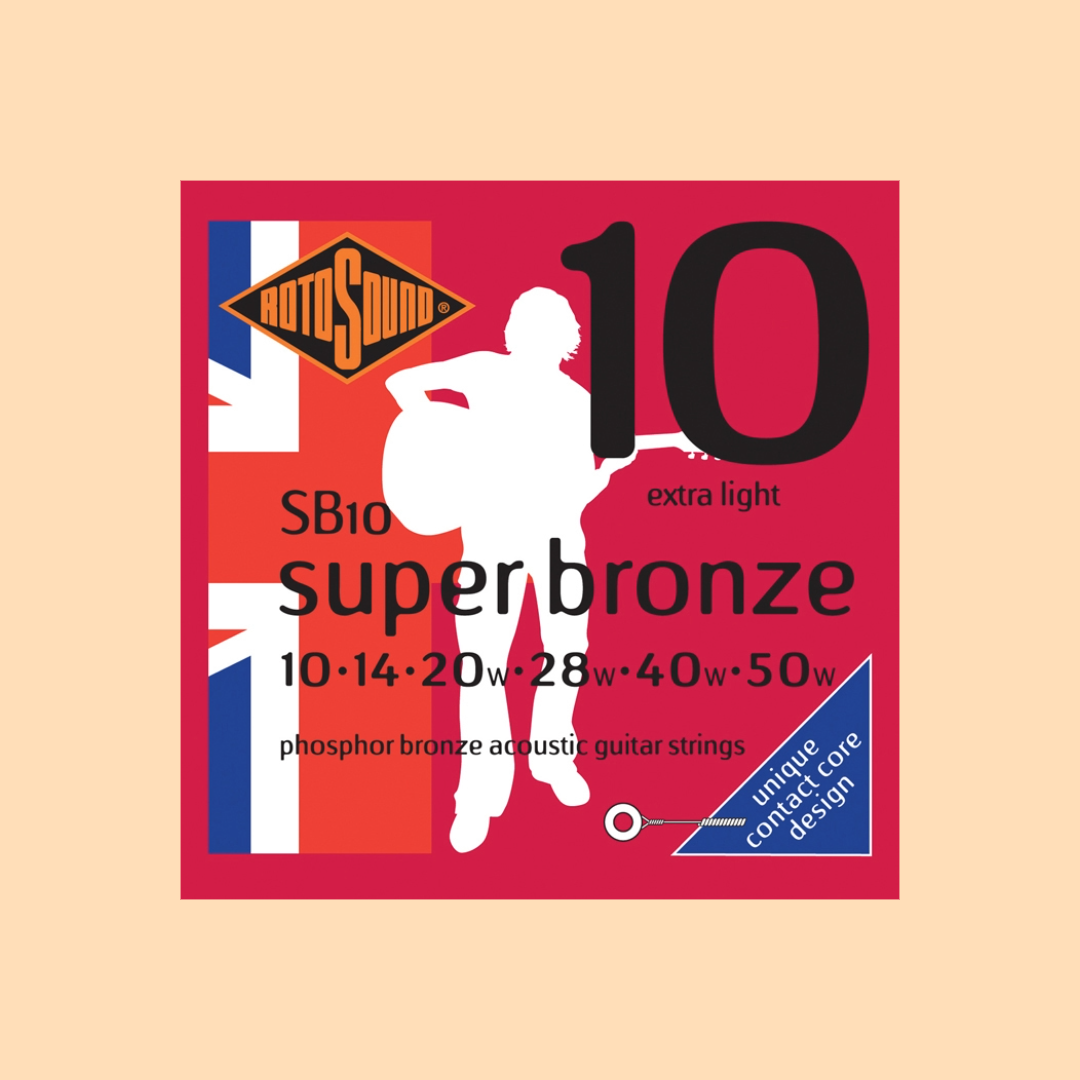 Rotosound SB10 Super Bronze Phosphor Bronze Acoustic Extra Light 10-50