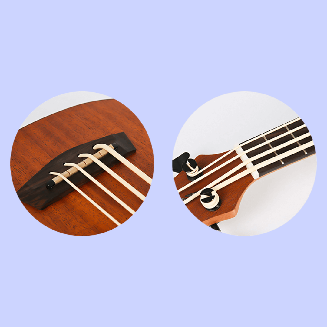 Flight Dubs Electro Acoustic Bass Ukulele with Padded Gig Bag