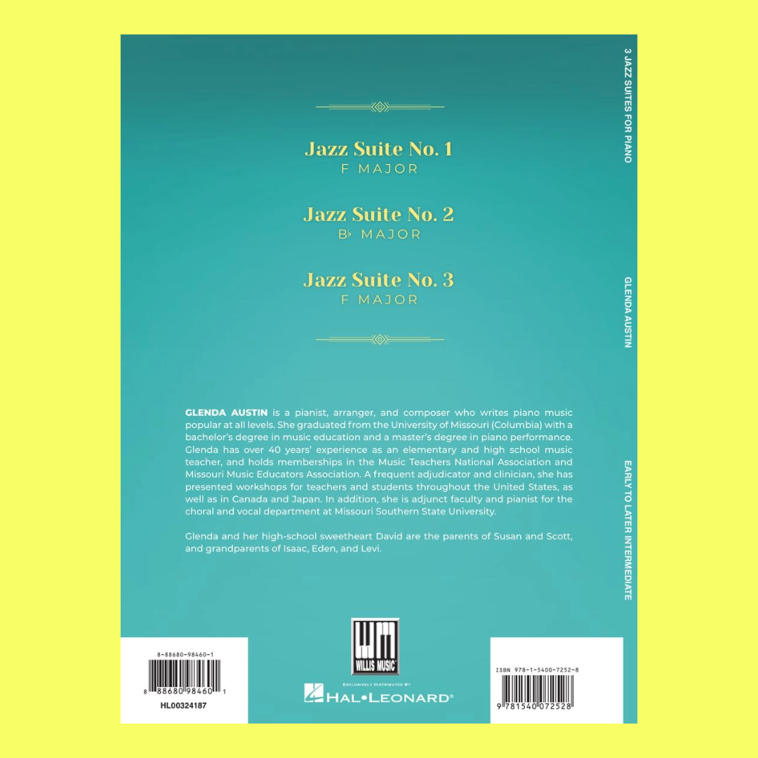 3 Jazz Suites for Piano Book