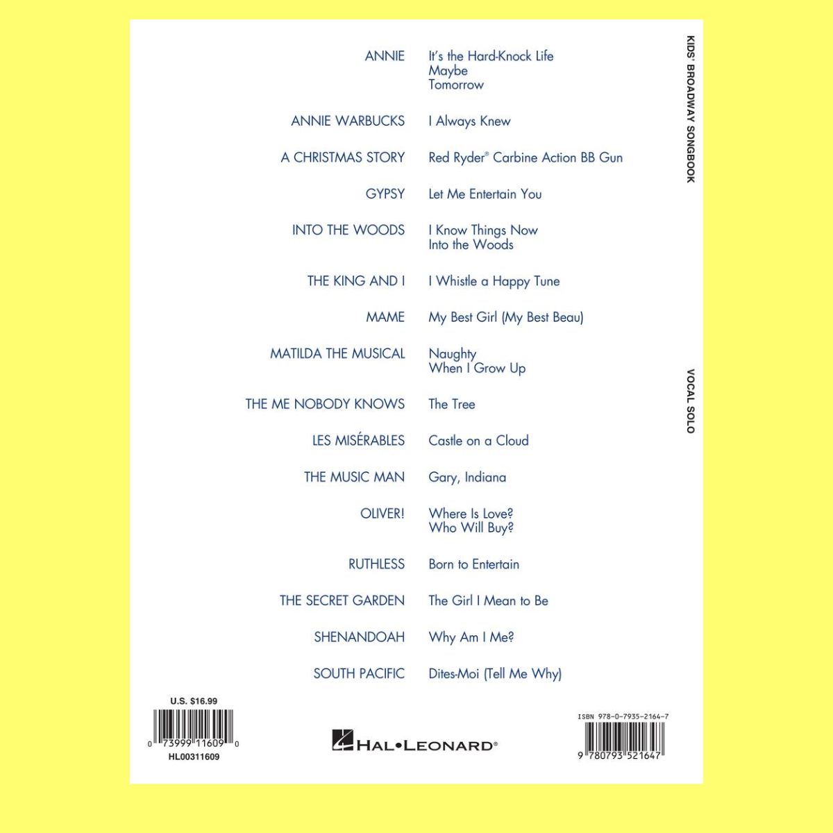 Kids Broadway Songbook Book (Revised Edition)