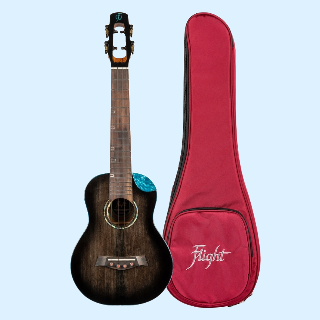 Flight Nighthawk EQ-A Concert Ukulele with Deluxe Padded Gig Bag