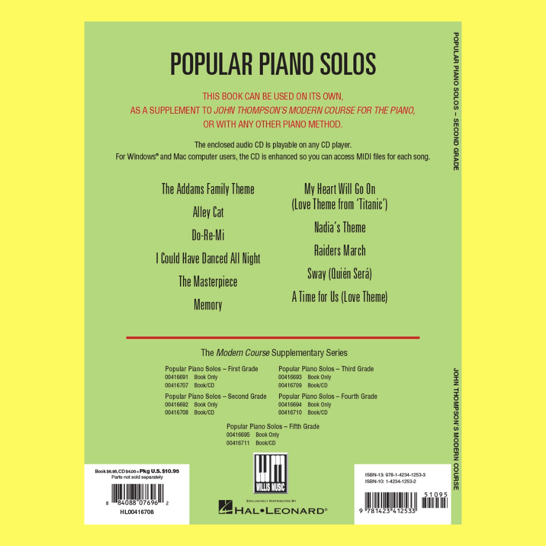 John Thompson's Popular Piano Solos - Grade 2 Book