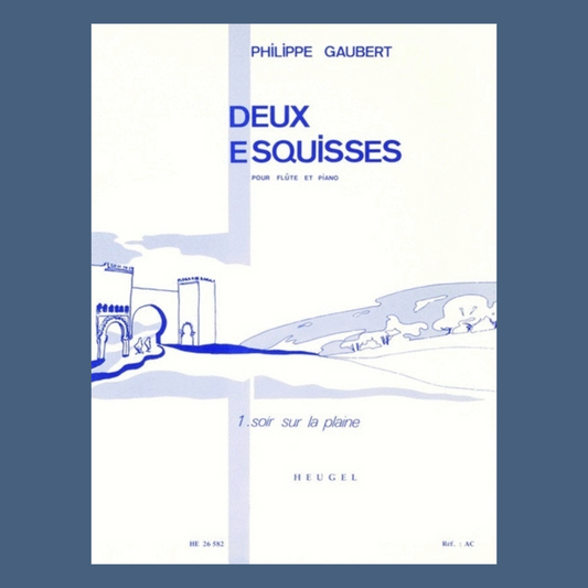 Philippe Gaubert  - 2 Sketches No 1 Night On The Plain For Flute & Piano Book