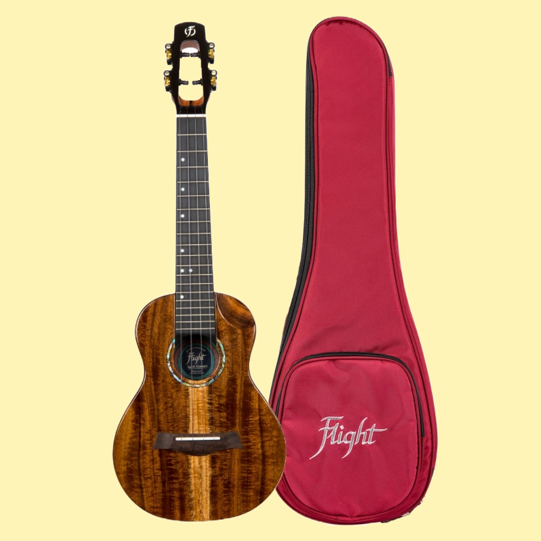 Flight Spirit EQ-A Concert Ukulele With Deluxe Padded Gig Bag