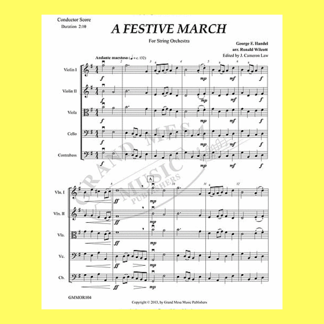 Festive March- String Orchestra Score/Parts