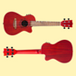Flight DUC380 CEQ Coral Electro Acoustic Concert Ukulele with Gig Bag