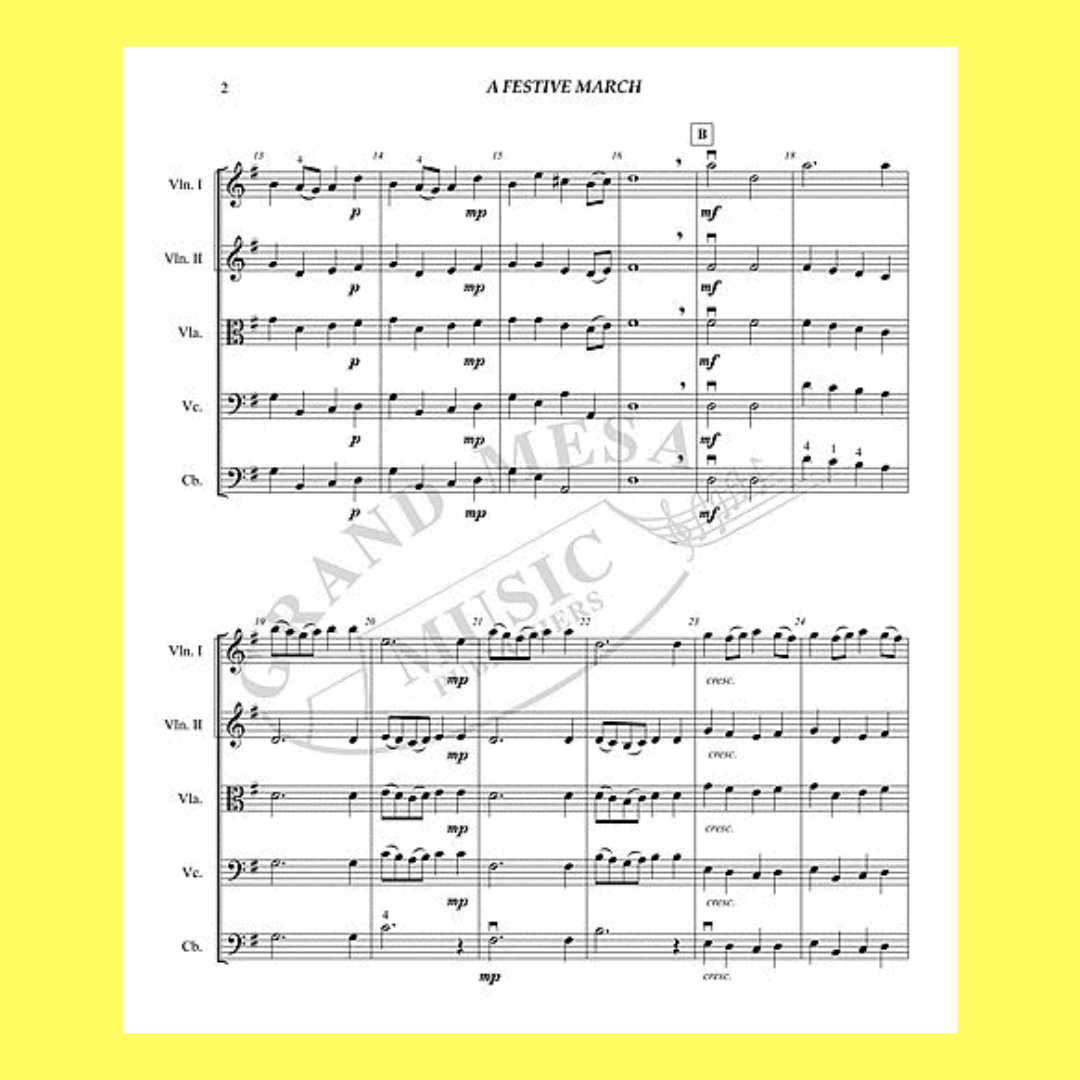 Festive March- String Orchestra Score/Parts