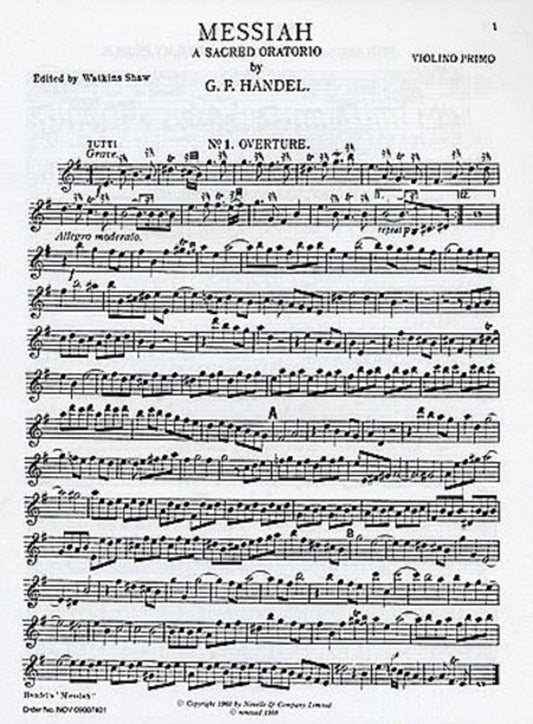 Handel Messiah (Shaw) Violin 1