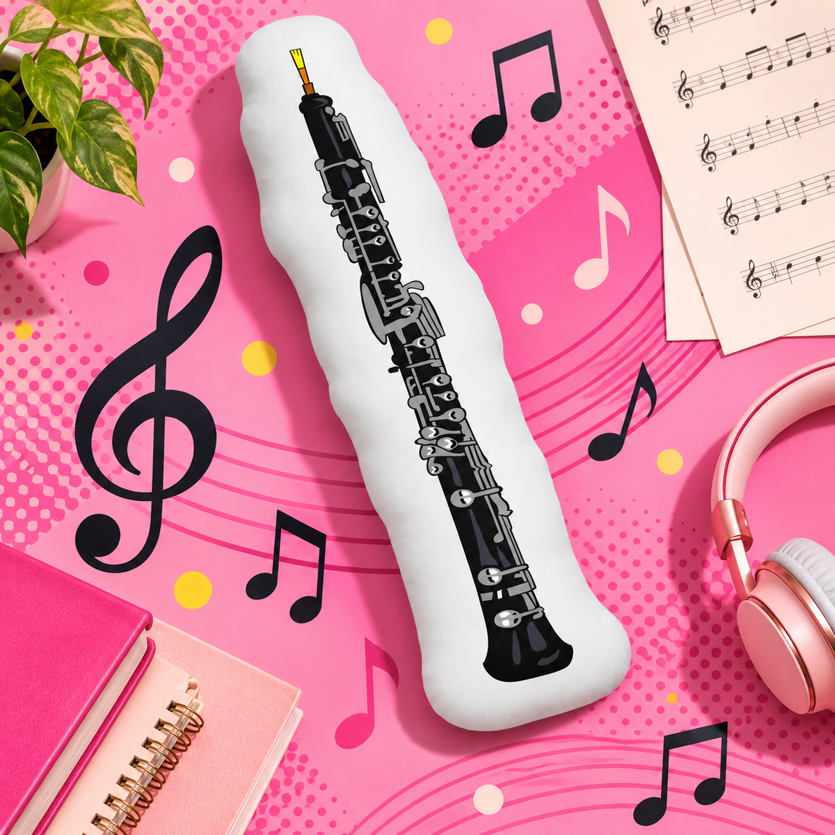 Sundry & Sound Co - 3D Oboe Shaped Cushion 40cm - Preorder/Coming Soon/Limited Stock