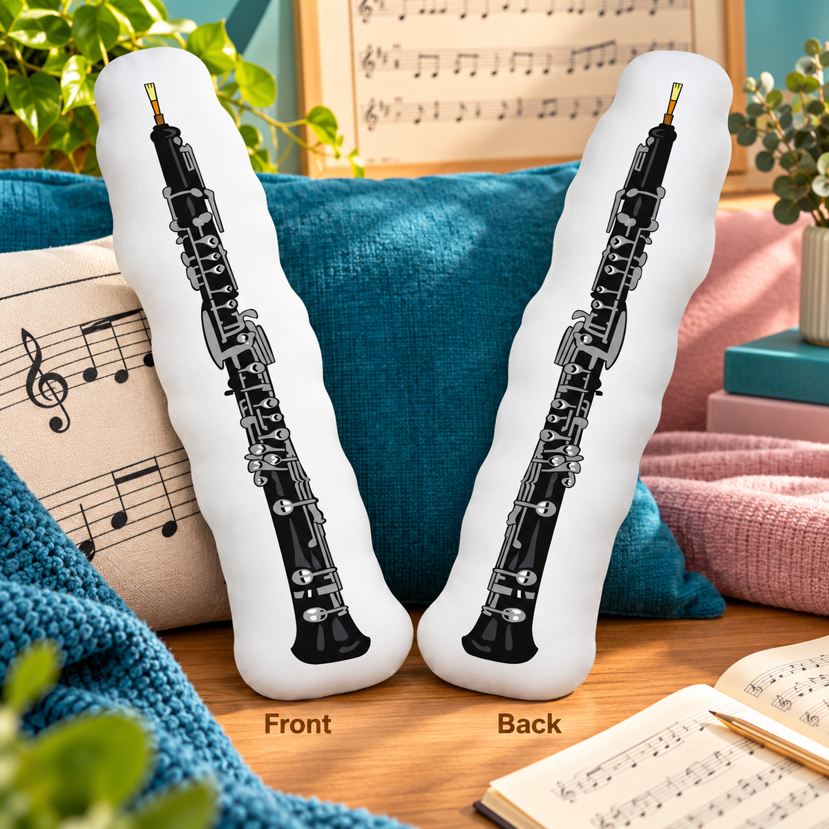 Sundry & Sound Co - 3D Oboe Shaped Cushion 40cm - Preorder/Coming Soon/Limited Stock