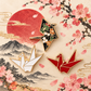 3 Mini Origami Paper Cranes Enamel Pin Set