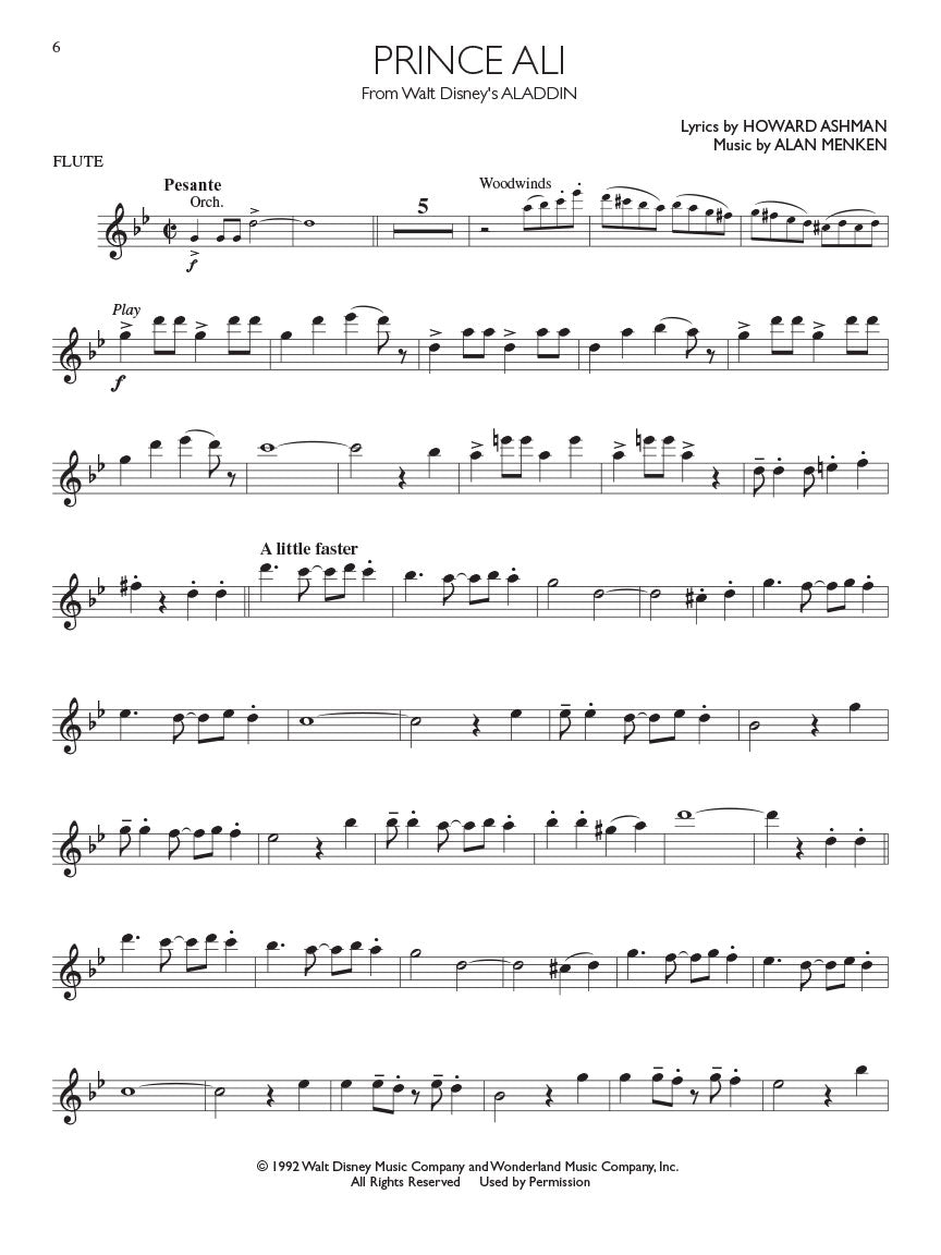 Disney Movie Hits For Flute Play Along Book/Ola