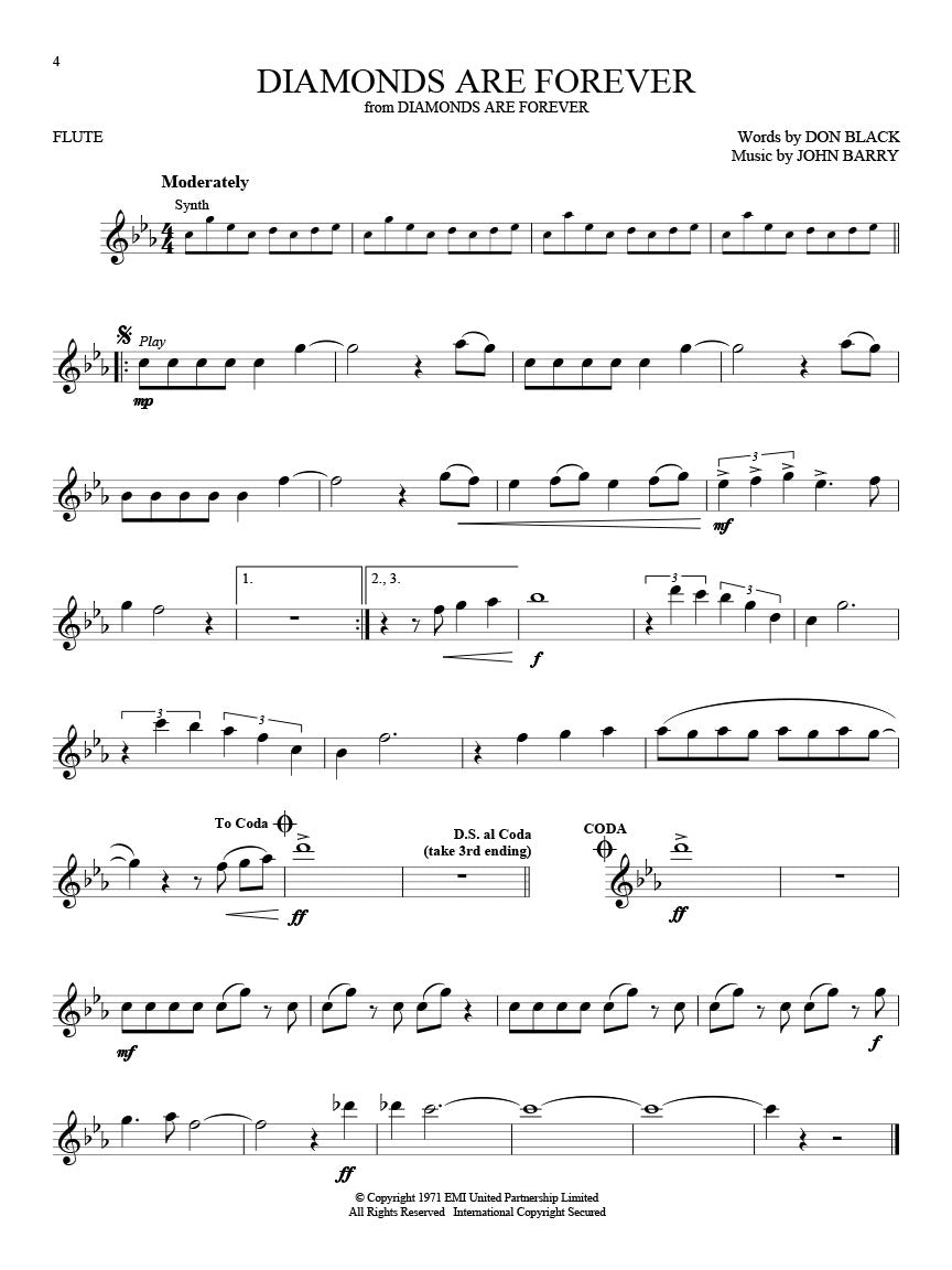 James Bond For Flute - Play Along Book/Ola