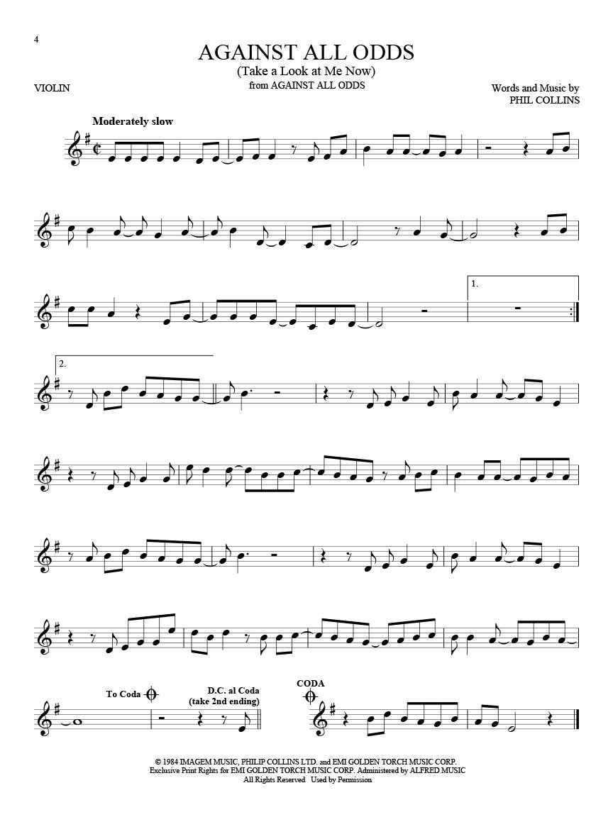 101 Movie Hits For Violin Book