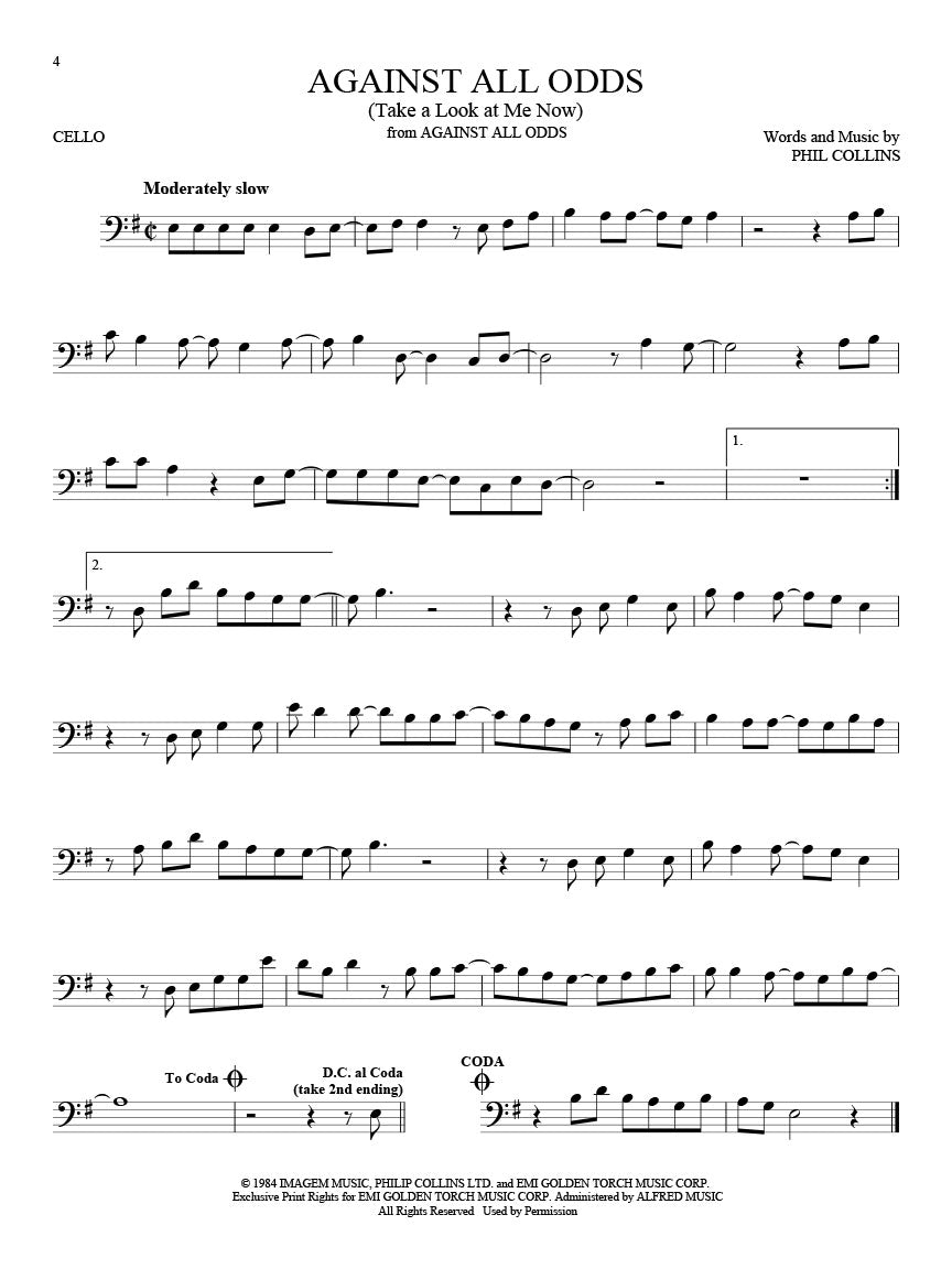 101 Movie Hits For Cello Book