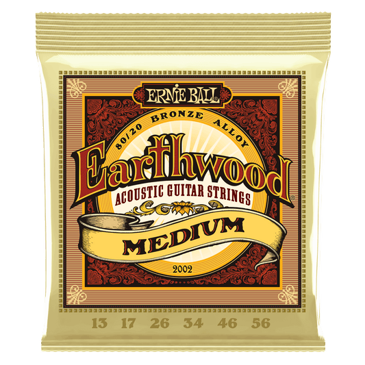 Ernie Ball Earthwood Medium 80/20 Bronze Acoustic Guitar String Set - 13-56