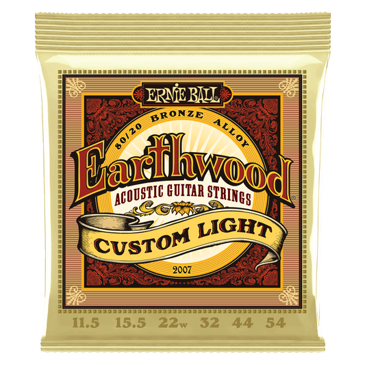 Ernie Ball Earthwood Custom Light 80/20 Bronze Acoustic Guitar Strings Set - 11.5-54