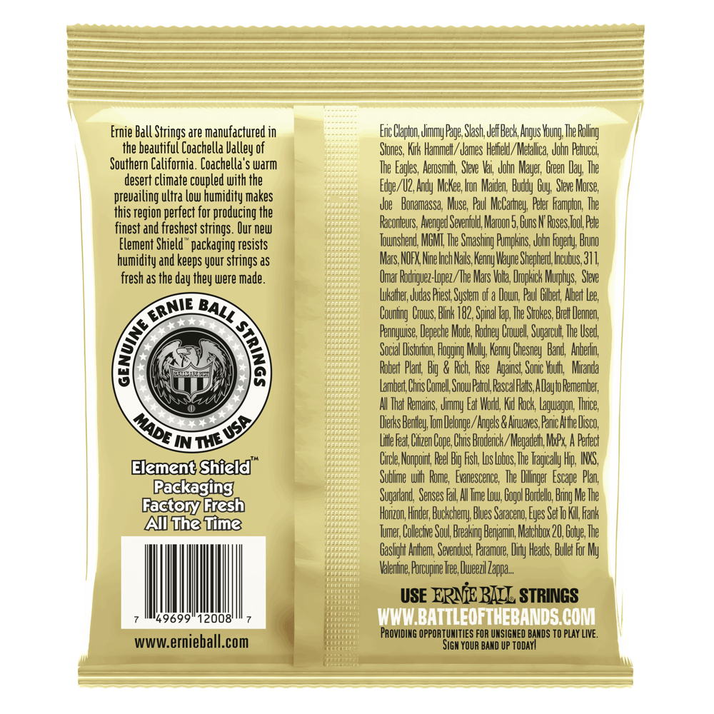 Ernie Ball Earthwood Rock and Blues with Plain G 80/20 Bronze Acoustic Guitar String Set - 10-52