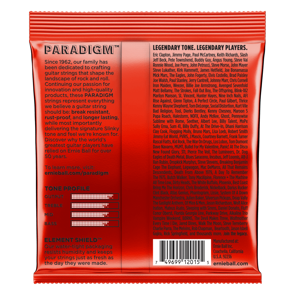 Ernie Ball Skinny Top Heavy Bottom Slinky Paradigm Electric Guitar Strings Set - 10-52