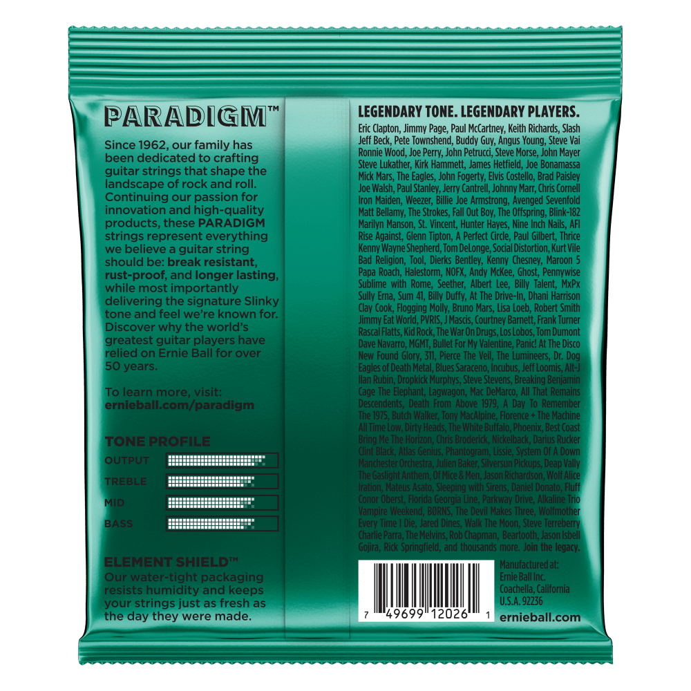Ernie Ball Not Even Slinky Paradigm Electric Guitar Strings Set - 12-56