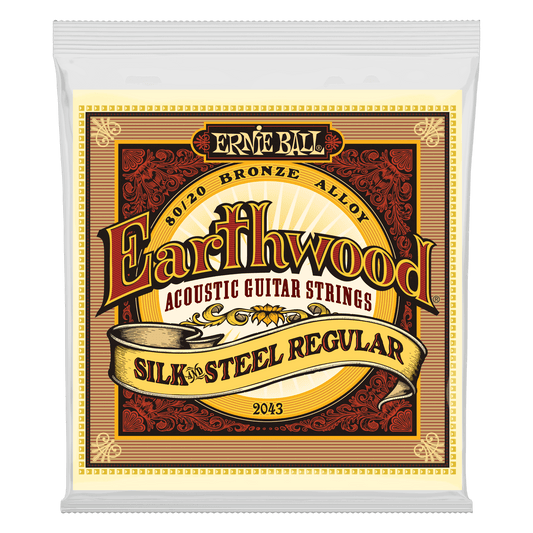 Ernie Ball Earthwood Silk and Steel Regular 80/20 Bronze Acoustic Guitar String Set- 13-56