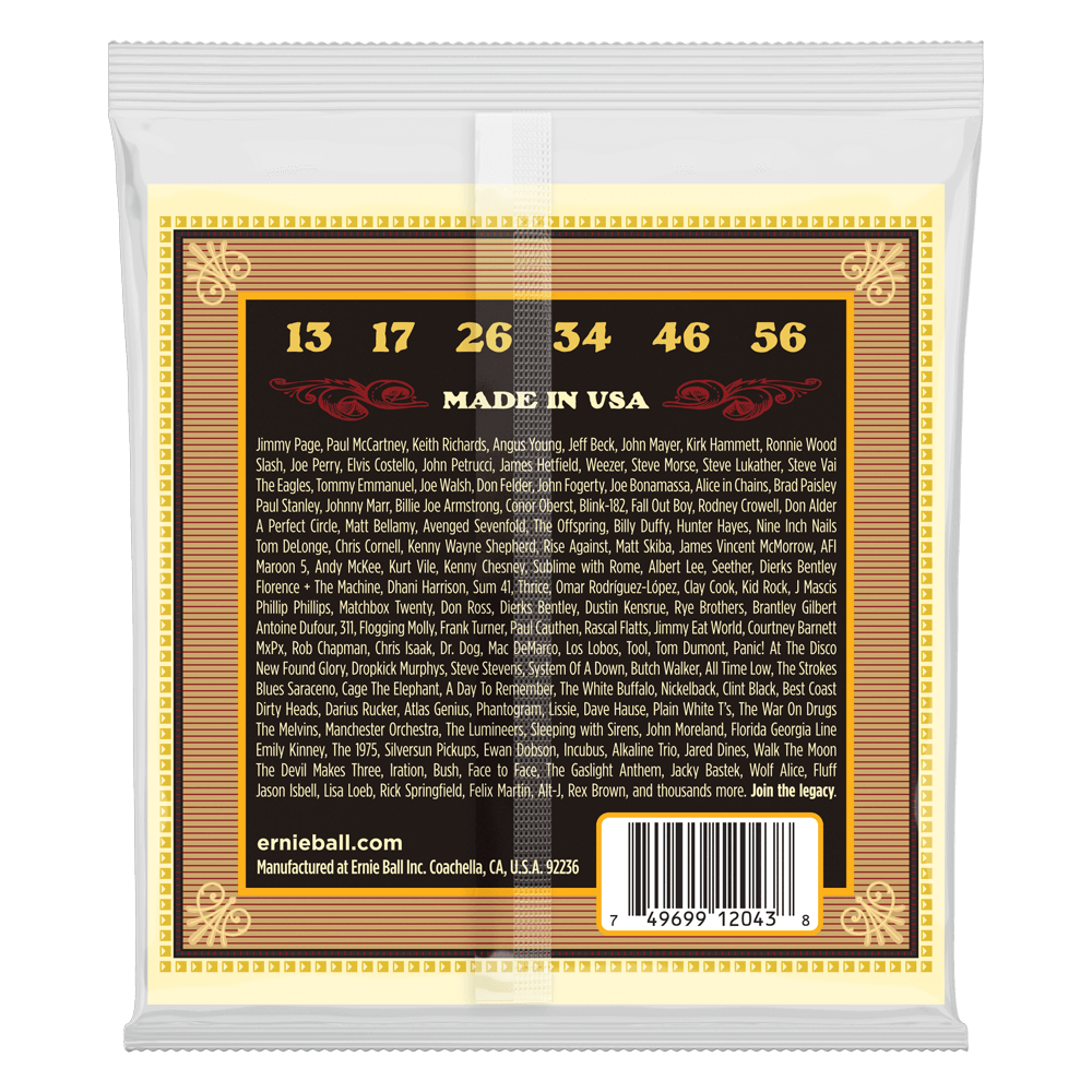 Ernie Ball Earthwood Silk and Steel Regular 80/20 Bronze Acoustic Guitar String Set- 13-56