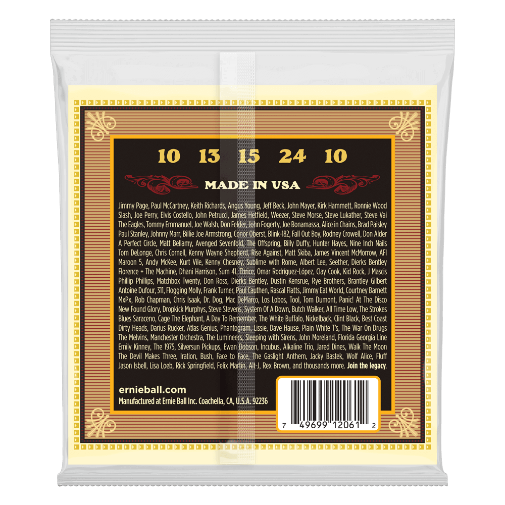 Ernie Ball Earthwood 5-String Banjo Frailing Loop End 80/20 Bronze Acoustic Guitar Strings Set- 10-24