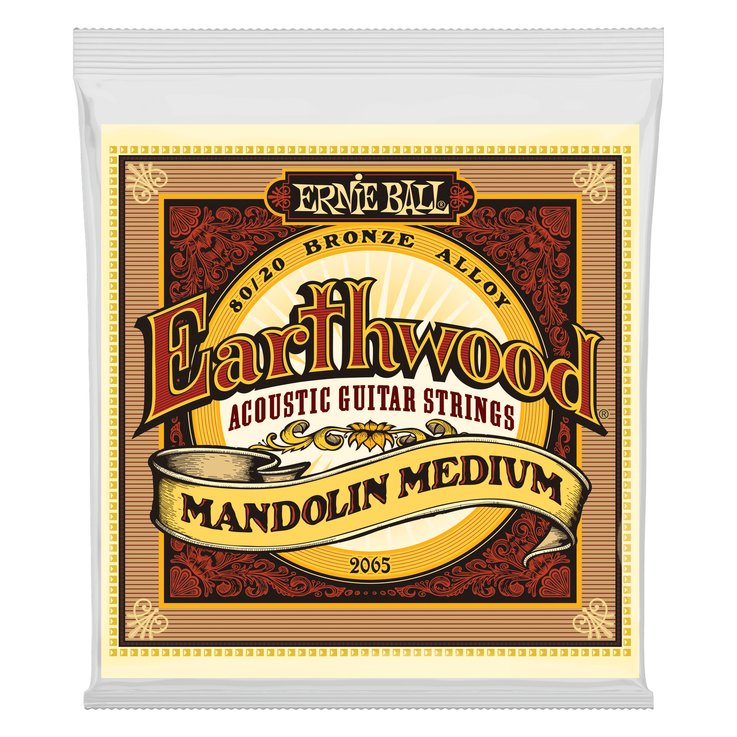 Ernie Ball Earthwood Mandolin Medium Loop End 80/20 Bronze Acoustic Guitar String Set- 10-36
