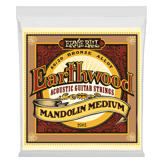 Ernie Ball Earthwood Mandolin Medium Loop End 80/20 Bronze Acoustic Guitar String Set- 10-36