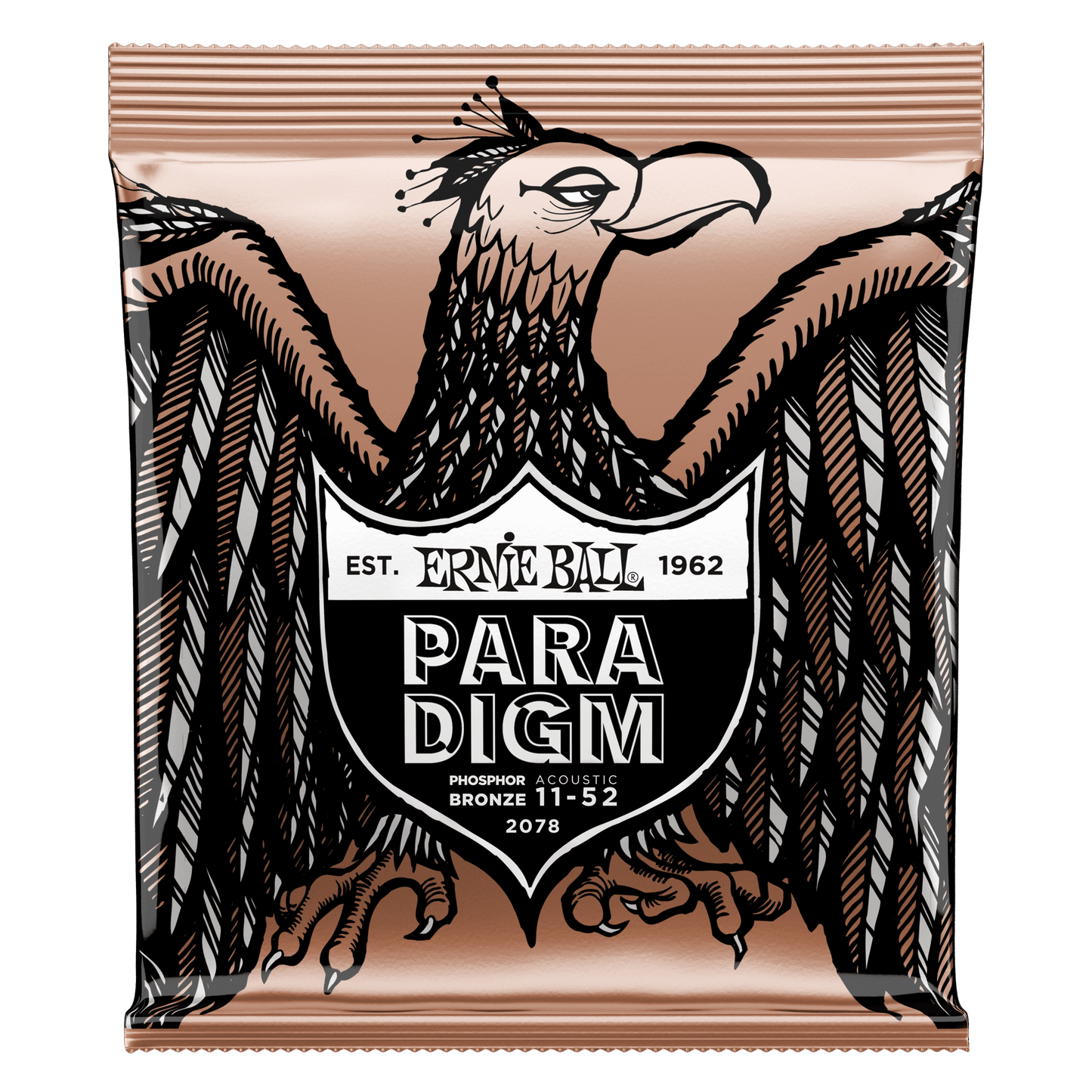 Ernie Ball Paradigm Light Phosphor Bronze Acoustic Guitar Strings Set - 11-52