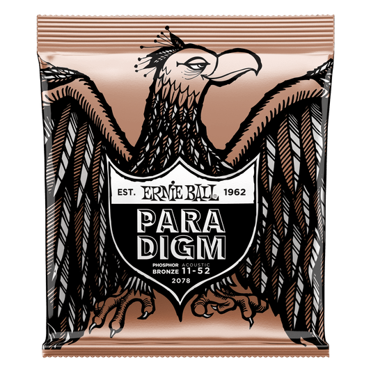 Ernie Ball Paradigm Light Phosphor Bronze Acoustic Guitar Strings Set - 11-52