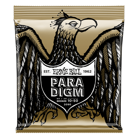 Ernie Ball Paradigm Extra Light 80/20 Bronze Acoustic Guitar Strings Set- 10-50