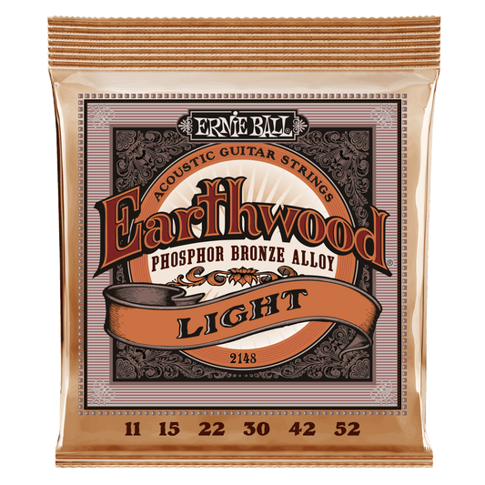 Ernie Ball Earthwood Light Phosphor Bronze Acoustic Guitar String Set- 11-52
