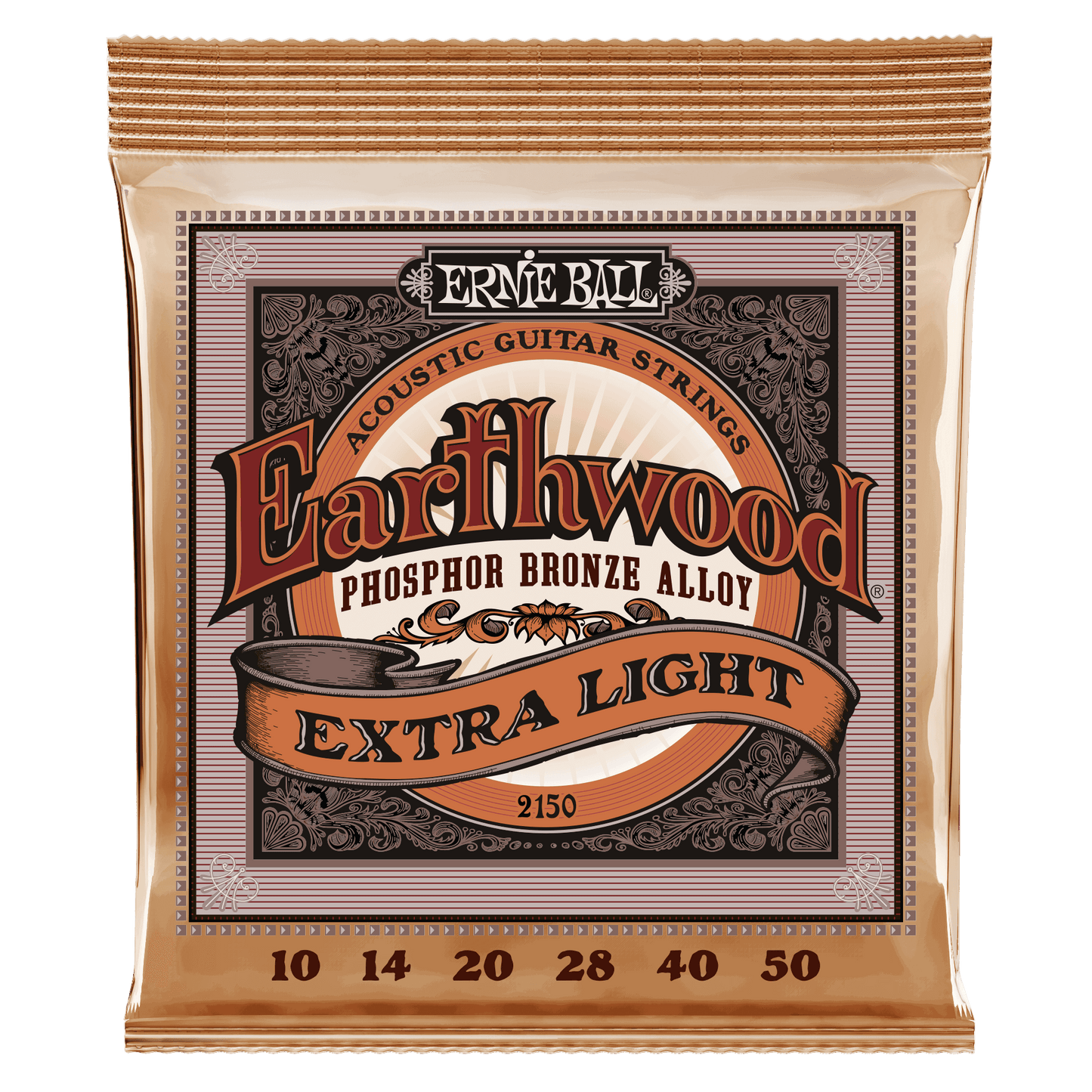 Ernie Ball Earthwood Extra Light Phosphor Bronze Acoustic Guitar Strings Set- 12.5-56