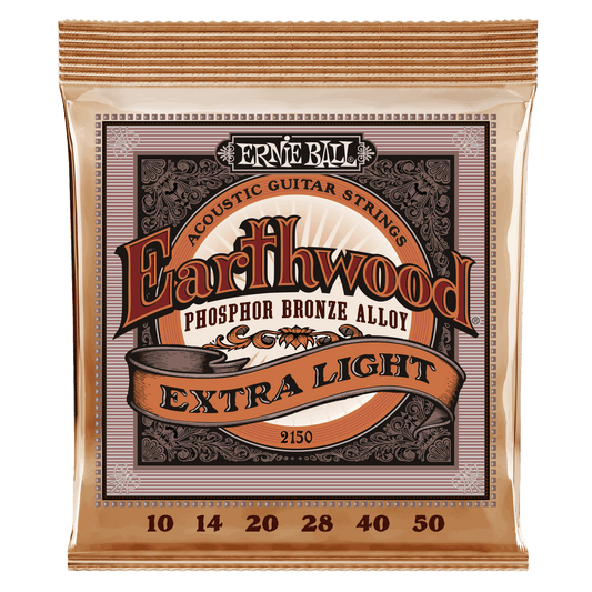Ernie Ball Earthwood Extra Light Phosphor Bronze Acoustic Guitar Strings Set- 12.5-56