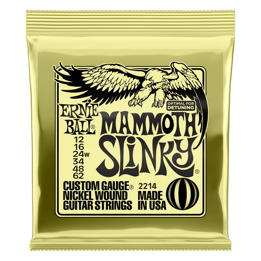 Ernie Ball Mammoth Slinky Nickel Wound Electric Guitar Strings Set - 12-62